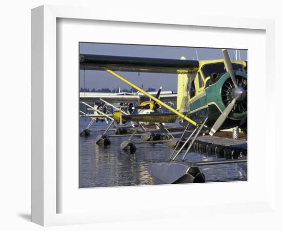 Seaplanes Docked on Lake Washington, Seattle, Washington, USA-Merrill Images-Framed Photographic Print