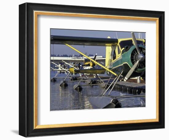 Seaplanes Docked on Lake Washington, Seattle, Washington, USA-Merrill Images-Framed Photographic Print