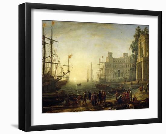 Seaport with Villa Medici-Claude Lorraine-Framed Giclee Print