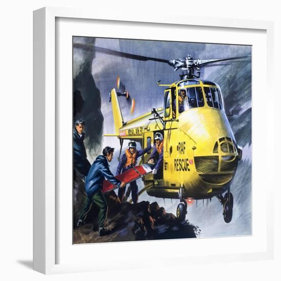 Search and Rescue, from 'Into the Blue'-Wilf Hardy-Framed Giclee Print