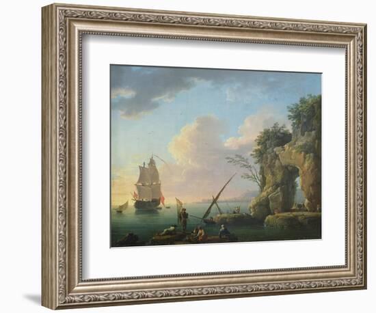 Seascape, 1748-Antoine Charles Horace Vernet-Framed Giclee Print