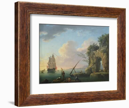 Seascape, 1748-Antoine Charles Horace Vernet-Framed Giclee Print