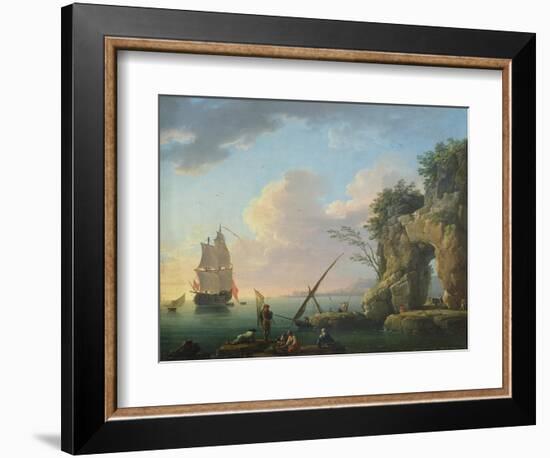 Seascape, 1748-Antoine Charles Horace Vernet-Framed Giclee Print