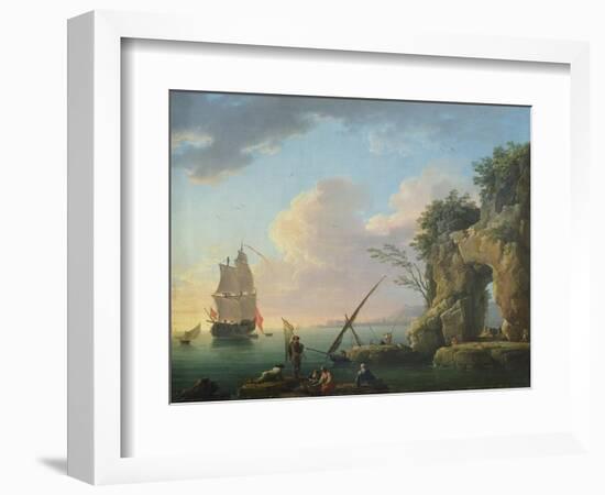 Seascape, 1748-Antoine Charles Horace Vernet-Framed Giclee Print