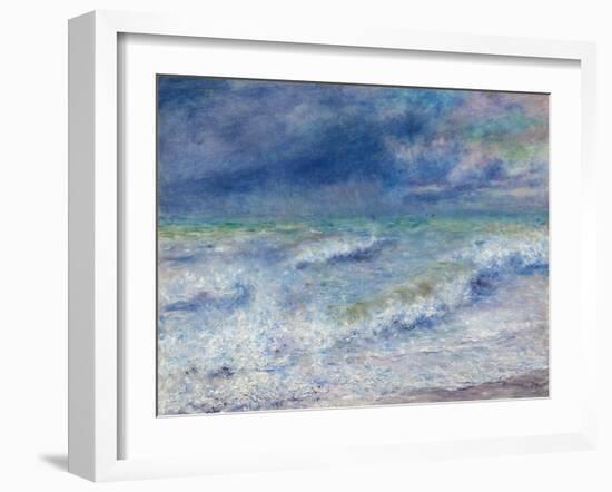 Seascape, 1879, by Pierre-Auguste Renoir, 1841-1919, French Impressionist painting,-Pierre-Auguste Renoir-Framed Art Print
