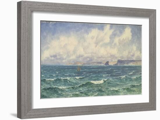 Seascape, 1881 (Oil on Canvas)-John Brett-Framed Giclee Print