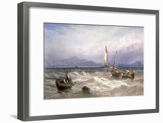 Seascape, 19th Century-Myles Birket Foster-Framed Giclee Print