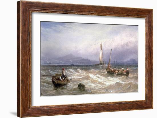 Seascape, 19th Century-Myles Birket Foster-Framed Giclee Print