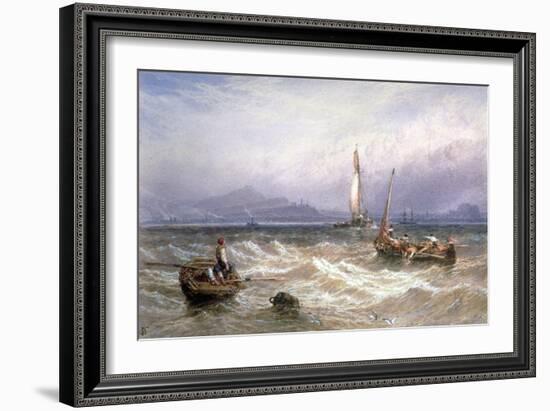 Seascape, 19th Century-Myles Birket Foster-Framed Giclee Print