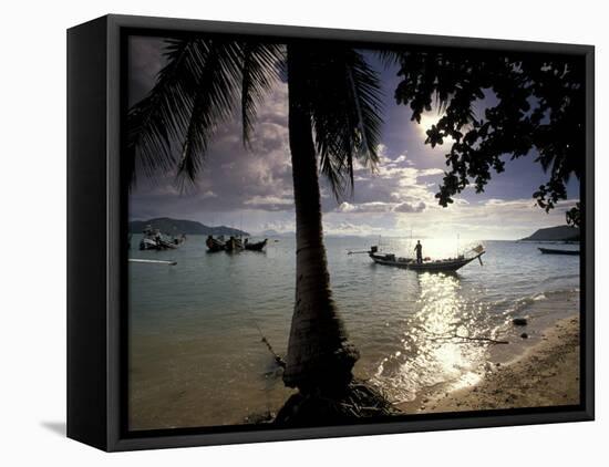 Seascape and Boats, Ko Samui Island, Thailand-Gavriel Jecan-Framed Premier Image Canvas