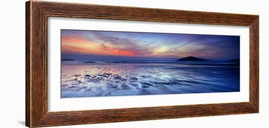 Seascape at Dusk, Bantham Beach, South Devon, Devon, England-null-Framed Photographic Print