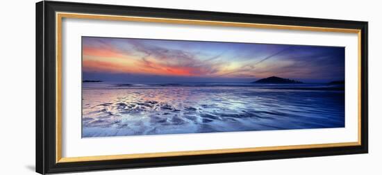 Seascape at Dusk, Bantham Beach, South Devon, Devon, England-null-Framed Photographic Print