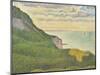 Seascape at Port-en-Bessin, Normandy, by Georges Seurat, 1888, French Post-Impressionist painting,-Georges Seurat-Mounted Art Print