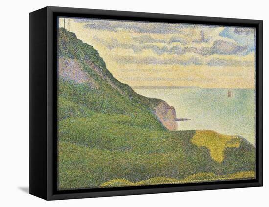 Seascape at Port-en-Bessin, Normandy, by Georges Seurat, 1888, French Post-Impressionist painting,-Georges Seurat-Framed Stretched Canvas