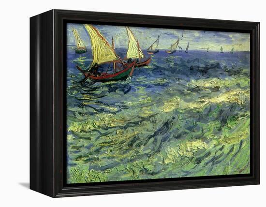 Seascape at Saintes-Maries, 1888-Vincent van Gogh-Framed Premier Image Canvas
