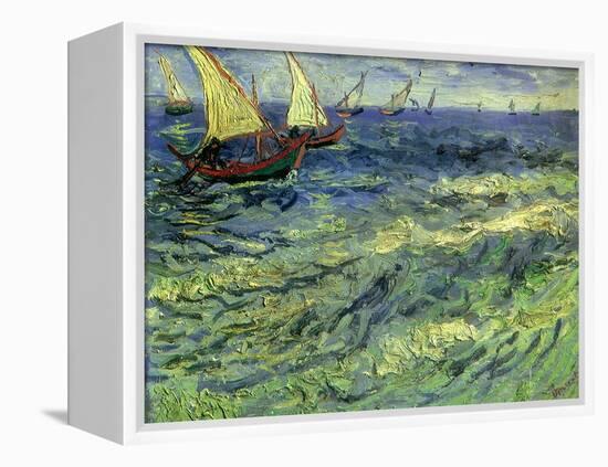 Seascape at Saintes-Maries, 1888-Vincent van Gogh-Framed Premier Image Canvas