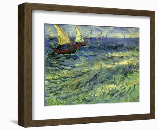 Seascape at Saintes-Maries, 1888-Vincent van Gogh-Framed Giclee Print