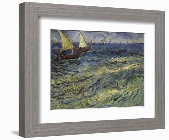 Seascape at Saintes-Maries, 1888-Vincent van Gogh-Framed Giclee Print