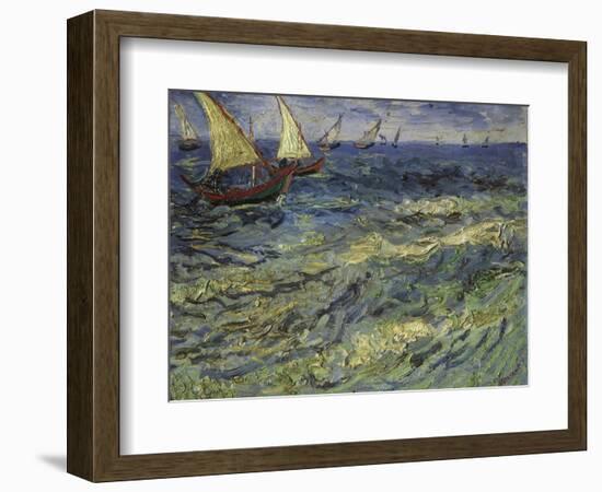 Seascape at Saintes-Maries, 1888-Vincent van Gogh-Framed Giclee Print