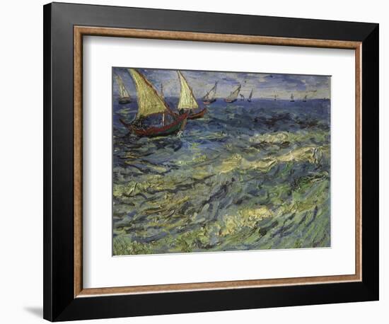 Seascape at Saintes-Maries, 1888-Vincent van Gogh-Framed Giclee Print