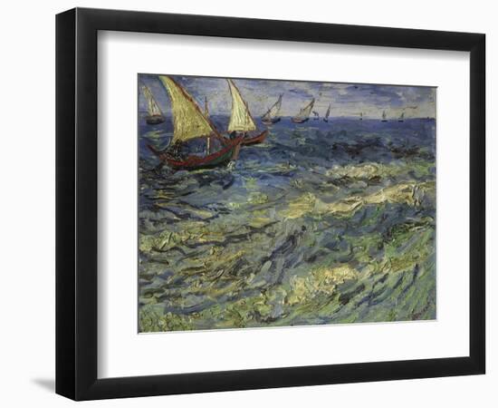 Seascape at Saintes-Maries, 1888-Vincent van Gogh-Framed Giclee Print