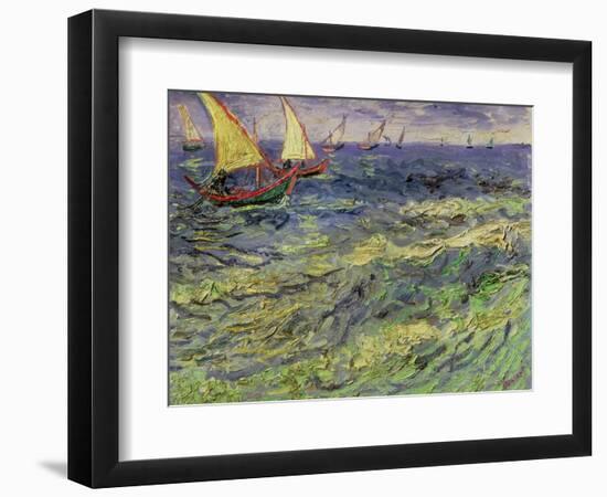 Seascape at Saintes-Maries, c.1888-Vincent van Gogh-Framed Giclee Print