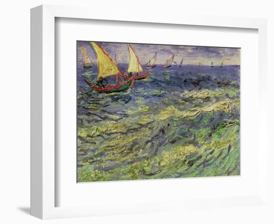 Seascape at Saintes-Maries, c.1888-Vincent van Gogh-Framed Giclee Print