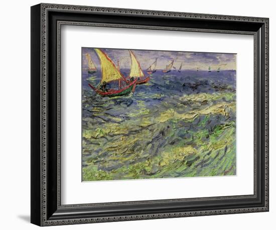 Seascape at Saintes-Maries, c.1888-Vincent van Gogh-Framed Giclee Print