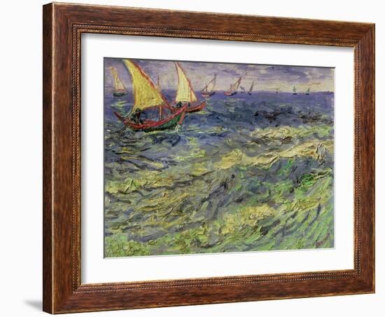 Seascape at Saintes-Maries, c.1888-Vincent van Gogh-Framed Giclee Print