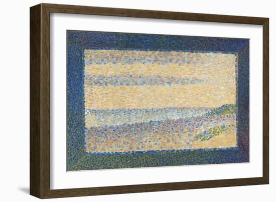 Seascape (Gravelines), by Georges Seurat, 1890, French Post-Impressionist painting,-Georges Seurat-Framed Art Print