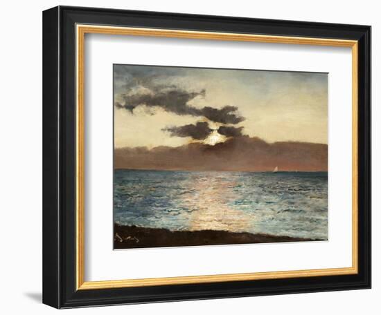 Seascape, Le Tréport, C.1880-89 (Oil on Panel)-Alfred Emile Stevens-Framed Giclee Print