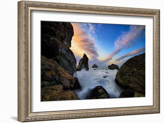 Seascape Movement, Humboldt Coast, California, Patrick's Point-Vincent James-Framed Photographic Print