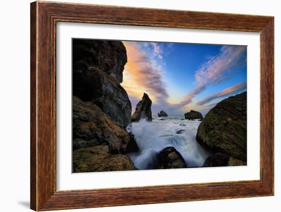 Seascape Movement, Humboldt Coast, California, Patrick's Point-Vincent James-Framed Photographic Print