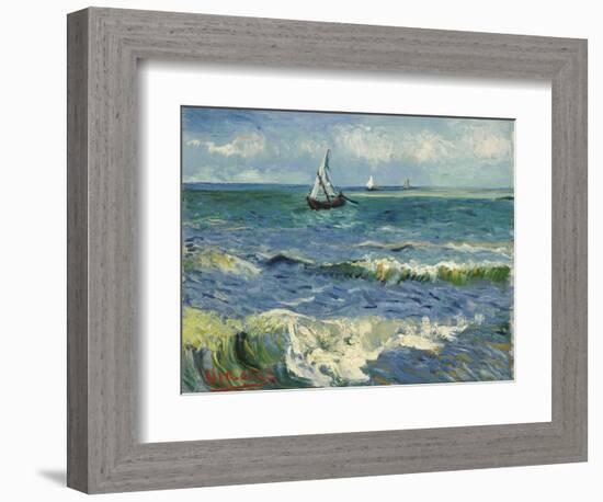 Seascape near Les Saintes-Maries-de-la-Mer. Arles, June 1888-Vincent van Gogh-Framed Giclee Print