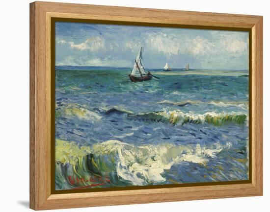 Seascape near Les Saintes-Maries-de-la-Mer. Arles, June 1888-Vincent van Gogh-Framed Premier Image Canvas