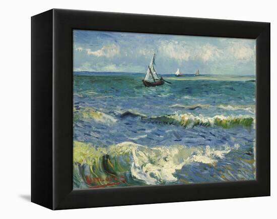 Seascape near Les Saintes-Maries-de-la-Mer. Arles, June 1888-Vincent van Gogh-Framed Premier Image Canvas