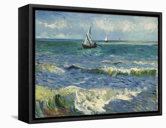 Seascape near Les Saintes-Maries-de-la-Mer. Arles, June 1888-Vincent van Gogh-Framed Premier Image Canvas