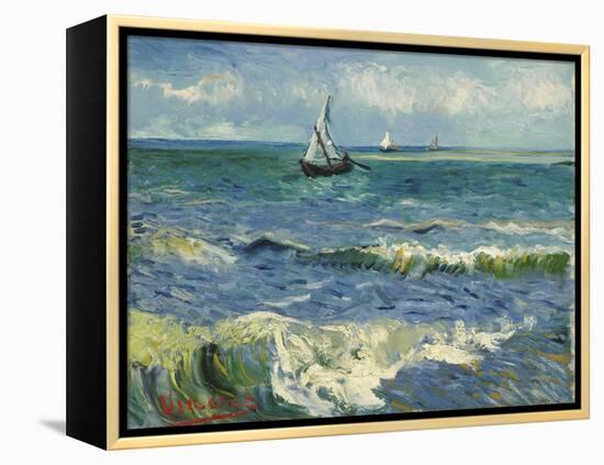 Seascape near Les Saintes-Maries-de-la-Mer. Arles, June 1888-Vincent van Gogh-Framed Premier Image Canvas