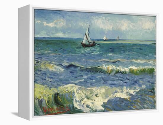 Seascape near Les Saintes-Maries-de-la-Mer. Arles, June 1888-Vincent van Gogh-Framed Premier Image Canvas