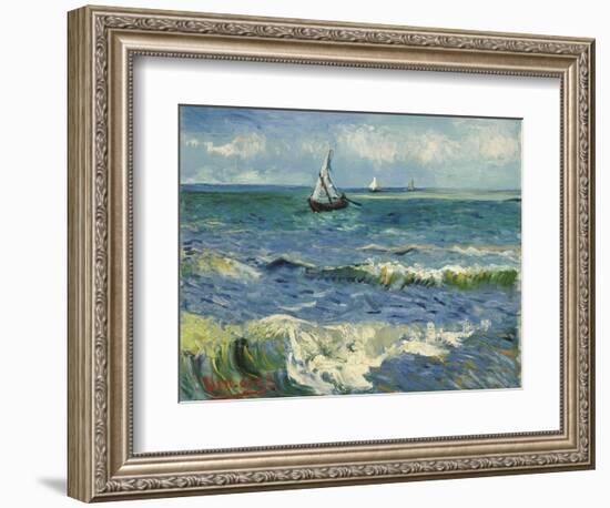 Seascape near Les Saintes-Maries-de-la-Mer. Arles, June 1888-Vincent van Gogh-Framed Premium Giclee Print