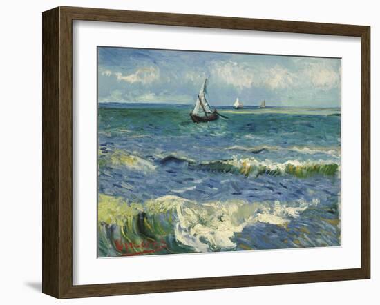 Seascape near Les Saintes-Maries-de-la-Mer. Arles, June 1888-Vincent van Gogh-Framed Giclee Print