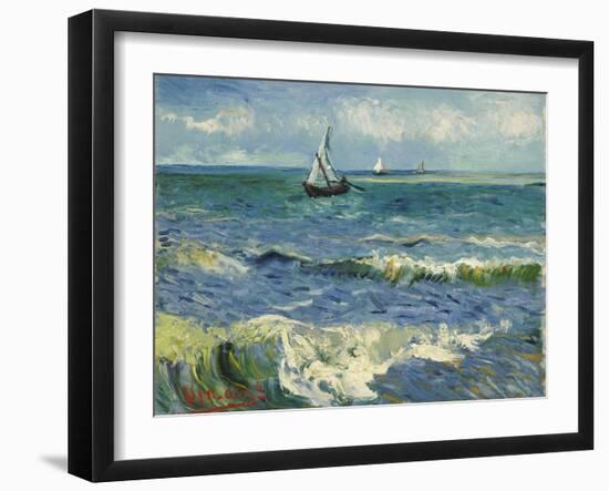 Seascape near Les Saintes-Maries-de-la-Mer. Arles, June 1888-Vincent van Gogh-Framed Giclee Print