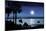 Seascape Night Moon-Alex Hanson-Mounted Art Print