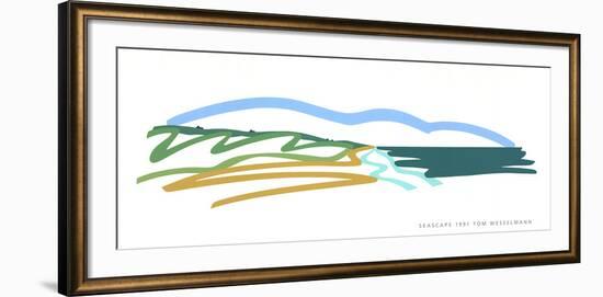 Seascape(No text)-Tom Wesselmann-Framed Serigraph