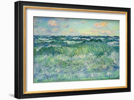 Seascape, Pourville, 1881 (Oil on Canvas)-Claude Monet-Framed Giclee Print