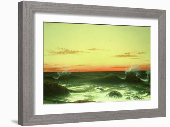 Seascape: Sunset, 1861-Martin Johnson Heade-Framed Giclee Print