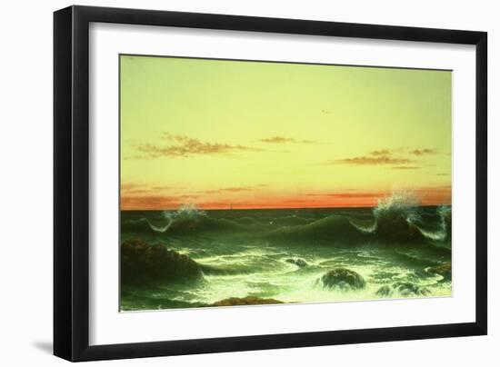 Seascape: Sunset, 1861-Martin Johnson Heade-Framed Giclee Print