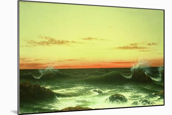 Seascape: Sunset, 1861-Martin Johnson Heade-Mounted Giclee Print