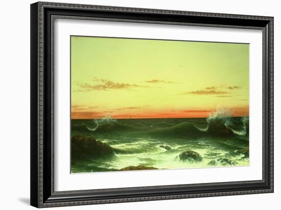 Seascape: Sunset, 1861-Martin Johnson Heade-Framed Giclee Print