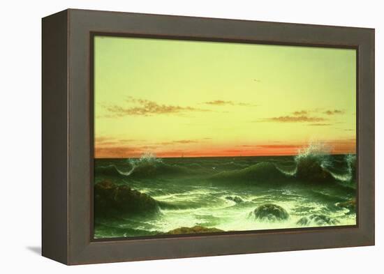 Seascape: Sunset, 1861-Martin Johnson Heade-Framed Premier Image Canvas